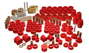 Jeep Wrangler JK Bushing Kit - Front + Rear - Energy Suspension - Hyper-Flex Master Set - Red - `07-`11